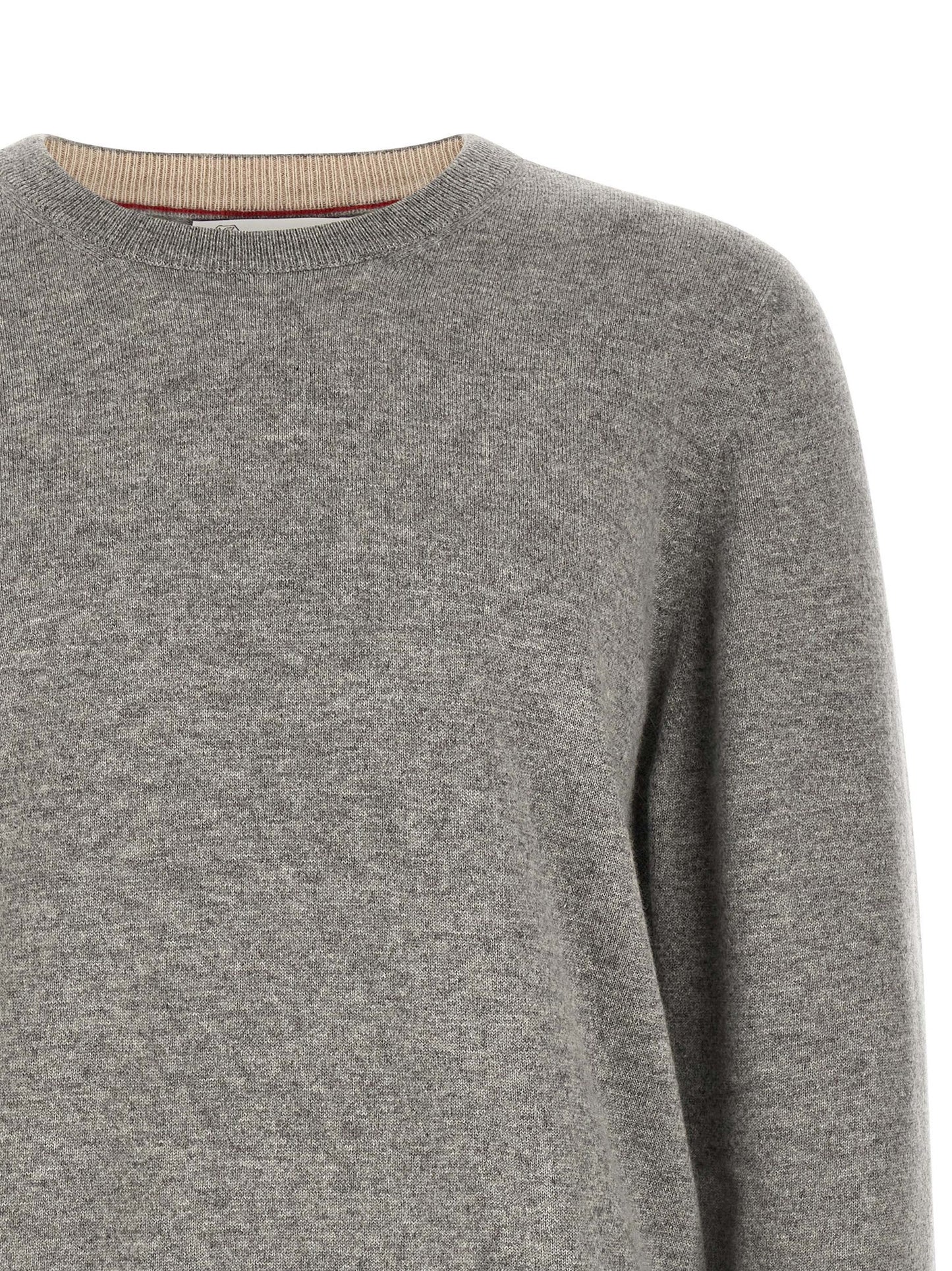 Cardigan by Brunello Cucinelli for men in cashmere gray, patterned & signature presents a textural silhouette, artfully finished with a textural round neckline and for a sophisticated, textural look.