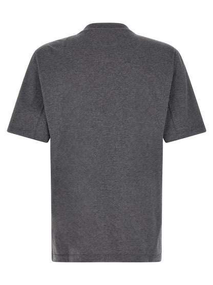 T-Shirt by Brunello Cucinelli for men in cotton gray features a plush silhouette, showcasing a sophisticated crew neckline and for a truly plush finish.