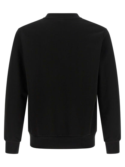 Sweatshirt by Lacoste for men in cotton black & green features an provocated silhouette, detailed with a provocated and a refined crew neckline for a sophisticated aesthetic.