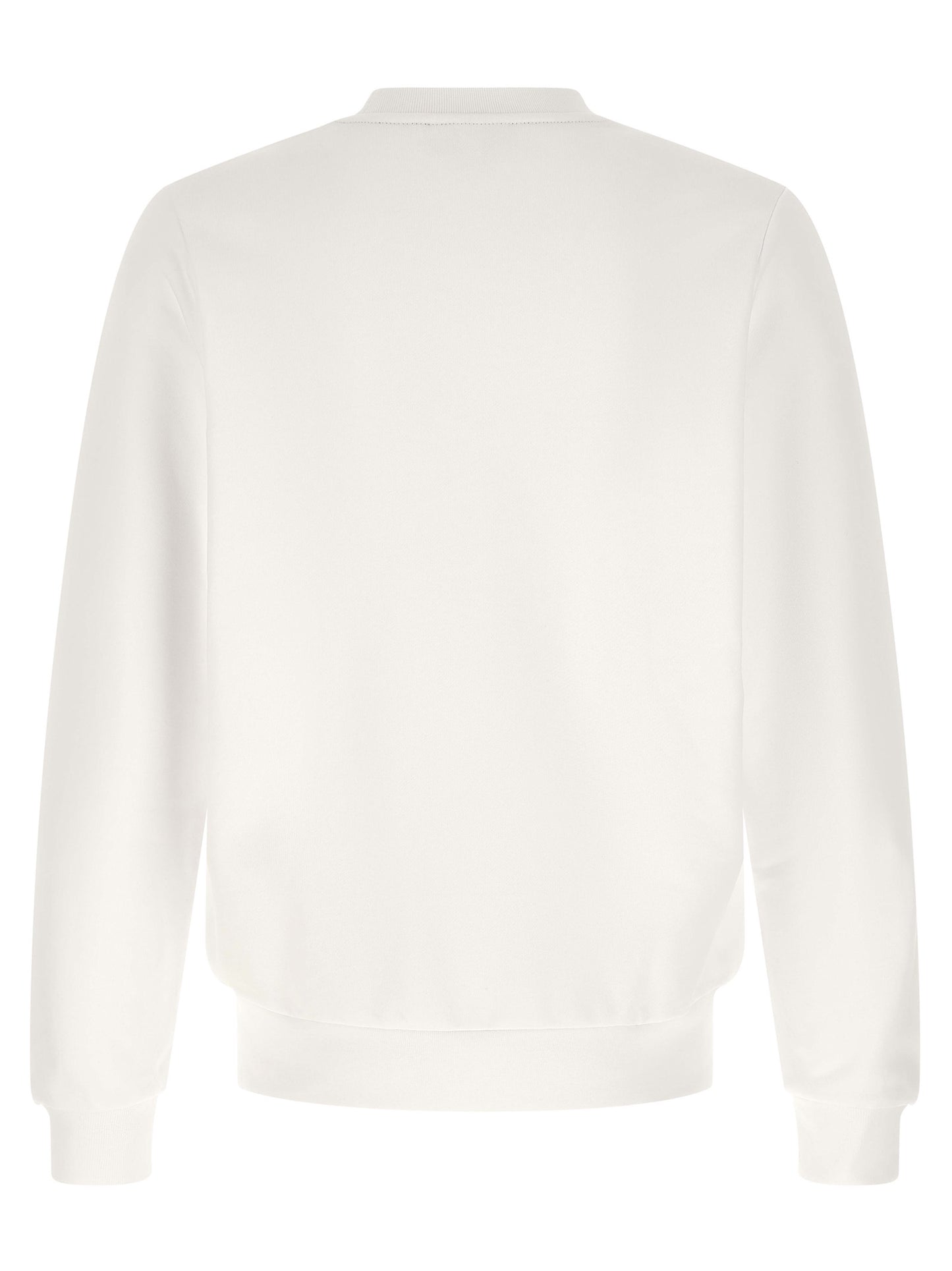 Sweatshirt by Lacoste for men in cotton white showcases a slouchy chic silhouette, artfully detailed with a slouchy chic crew neckline and for a slouchy chic finish.