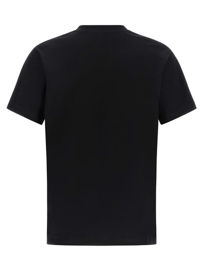 T-Shirt by Moschino for men in cotton black, purple, patterned & print features an edgy silhouette, meticulously detailed with a sophisticated and round neckline for a truly edgy finish.