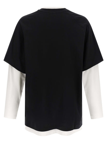 T-Shirt by Moschino for men in cotton multicolor, signature & print showcases a chic silhouette, artfully detailed with a chic crew neckline and for a chic finish.