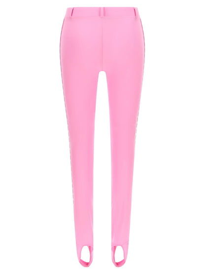 Activewear Leggings by Moschino for women in polyamide multicolor & pink features a sporty leggings with a and long, showcasing a sporty silhouette enhanced by innovative .