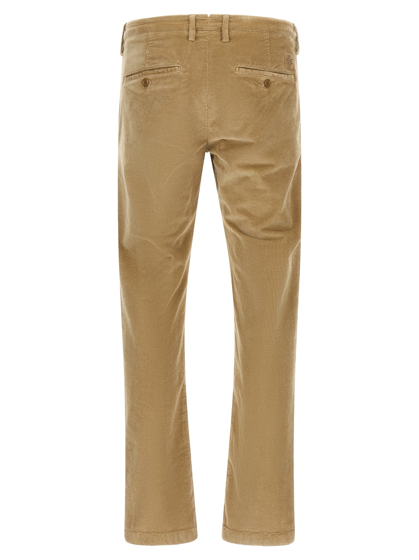 Chinos Pants by Jacob Cohen for men in cotton corduroy beige, sand & patterned features an sharp tapered-leg and long with a low rise, highlighting a sharp silhouette for a sophisticated look.