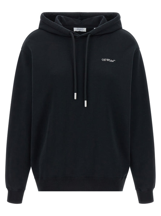 Sweatshirt Hoodie by Off-White for women in cotton black, white, patterned, floral & print features a edgy silhouette, detailed with a edgy hooded neckline and long-sleeve for a refined finish.