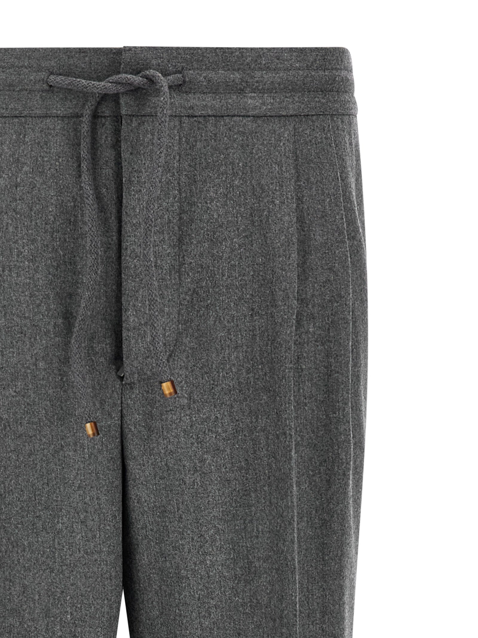 Trousers by Brunello Cucinelli for men in virgin wool & flannel gray presents a smart silhouette, meticulously detailed with a smart relaxed-fit, a smart long, and a smart .