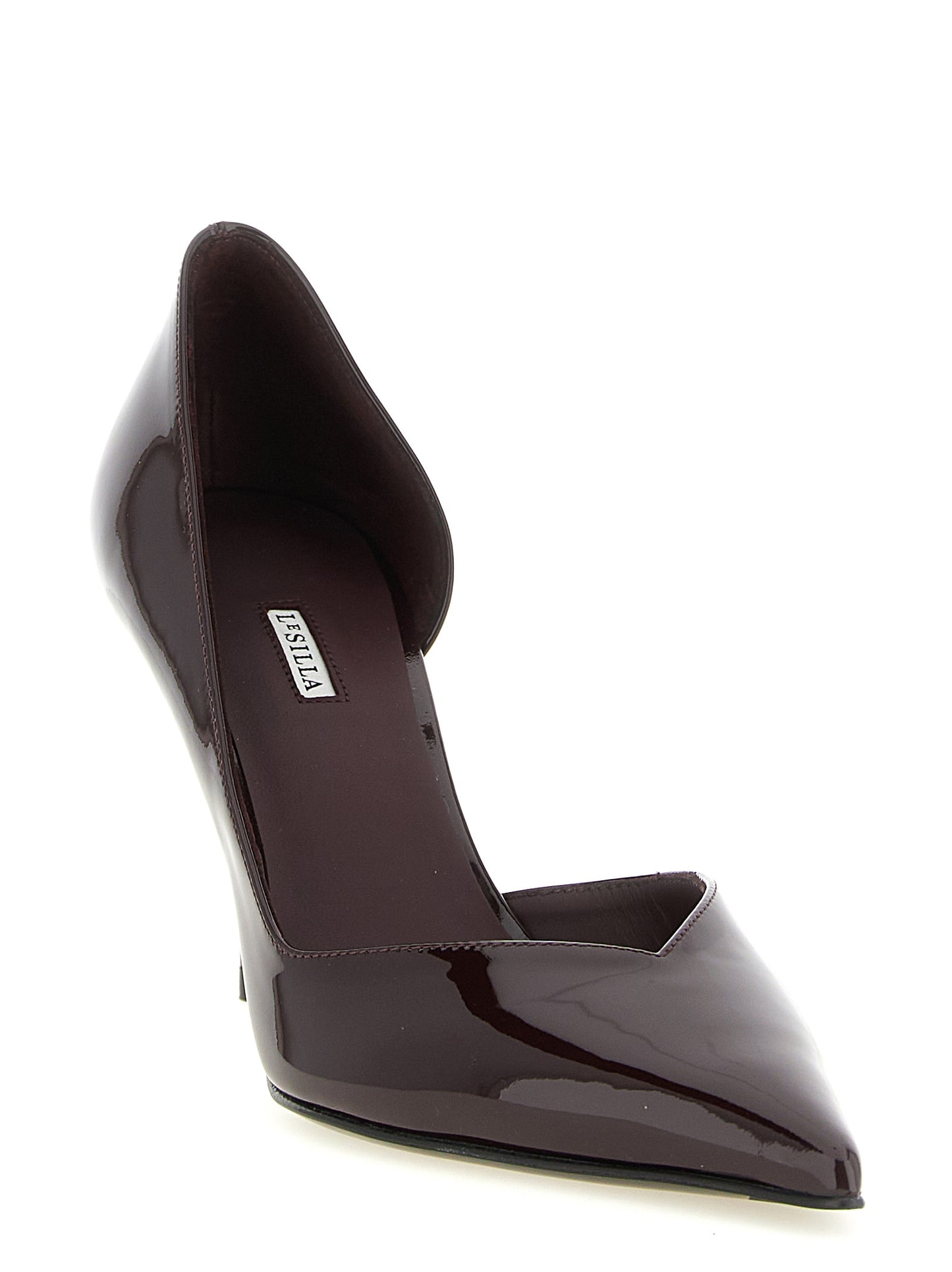 High-Heel Stiletto Pumps Heels by LE SILLA for women in patent calfskin leather cherry & multicolor features a effortless chic silhouette, showcasing the Play Women's Patent Calfskin Leather High-Heel Stiletto Pumps Heels design with a effortless chic stiletto high-heel and for a effortless chic finish.