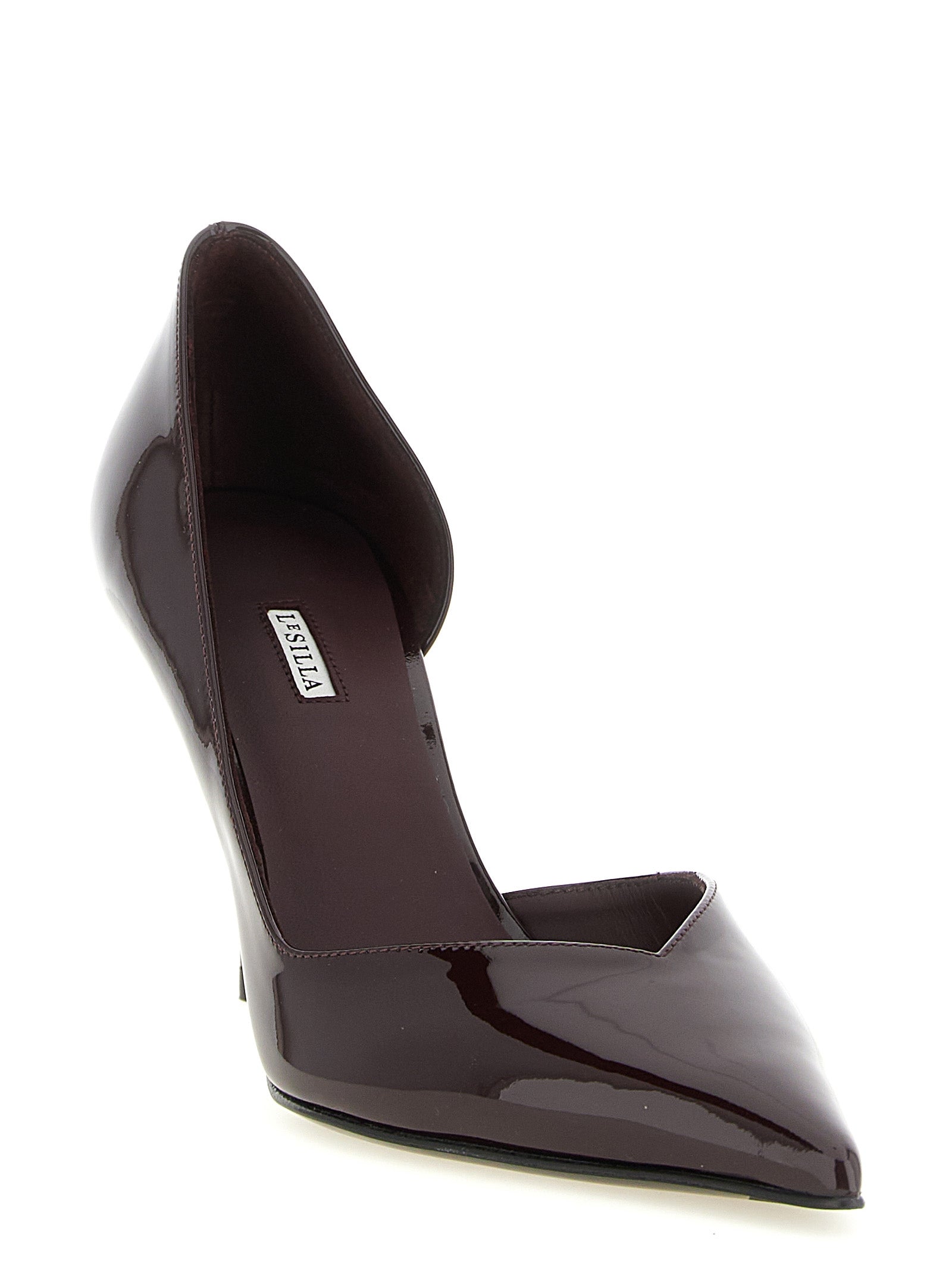 High-Heel Stiletto Pumps Heels by LE SILLA for women in patent calfskin leather cherry & multicolor features a effortless chic silhouette, showcasing the Play Women's Patent Calfskin Leather High-Heel Stiletto Pumps Heels design with a effortless chic stiletto high-heel and for a effortless chic finish.