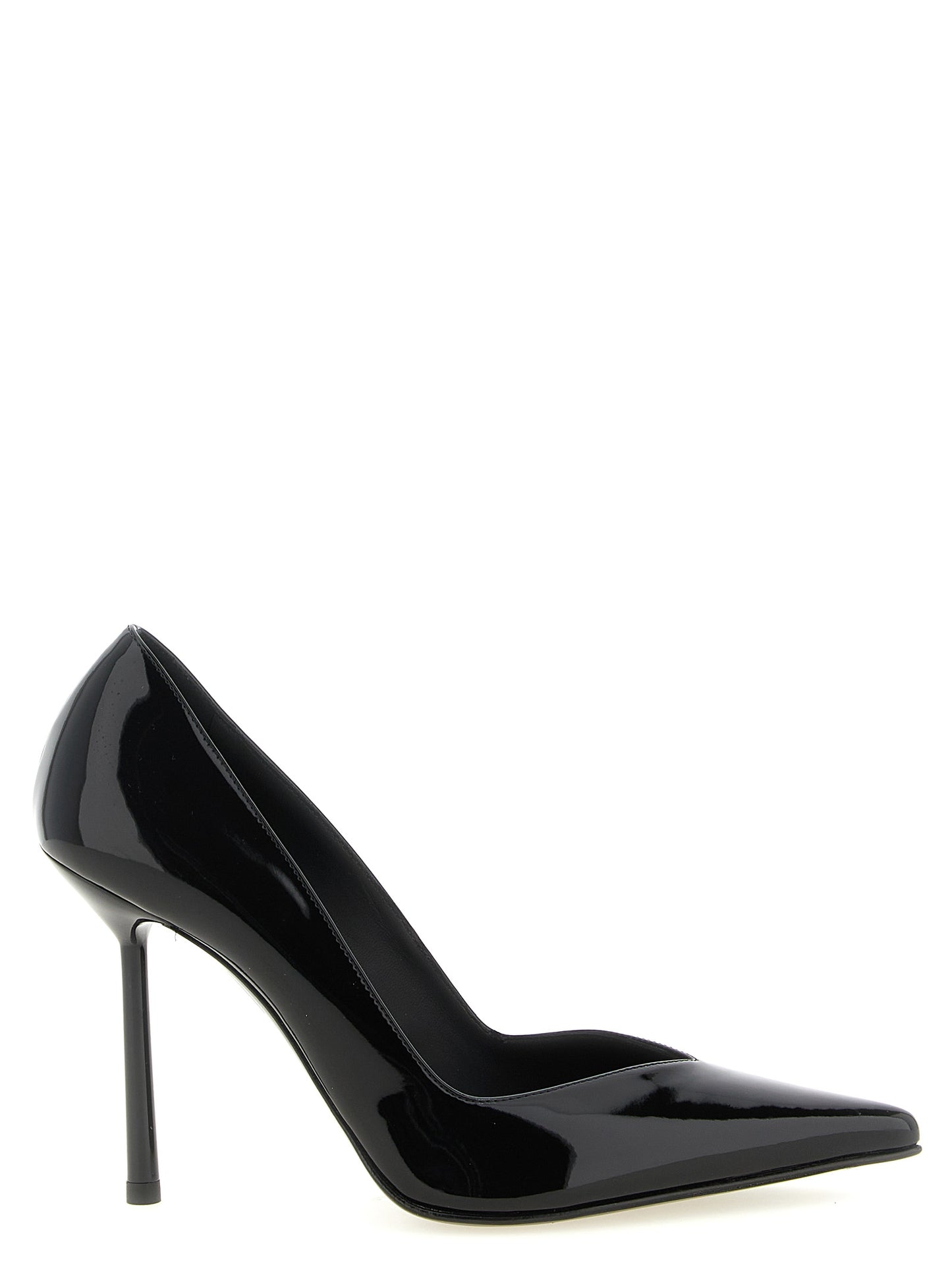High-Heel Stiletto Pumps Heels by LE SILLA for women in polyethylene & vinyl black features a effortless chic silhouette, showcasing the Women's Polyethylene & Vinyl High-Heel Stiletto Pumps Heels design with a effortless chic stiletto high-heel and for a effortless chic finish.