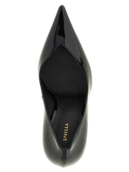 High-Heel Stiletto Pumps Heels by LE SILLA for women in polyethylene & vinyl black showcases a exquisite silhouette, perfectly accentuating Women's Polyethylene & Vinyl High-Heel Stiletto Pumps Heels with a exquisite stiletto high-heel and exquisite .