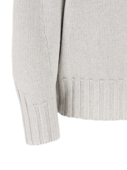 Cardigan by The Attico for women in cashmere virgin wool gray features an impeccable silhouette, showcasing a sophisticated and detail for a truly impeccable finish.