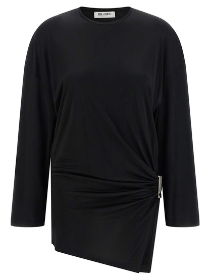 The Attico Black Viscose Short Dress