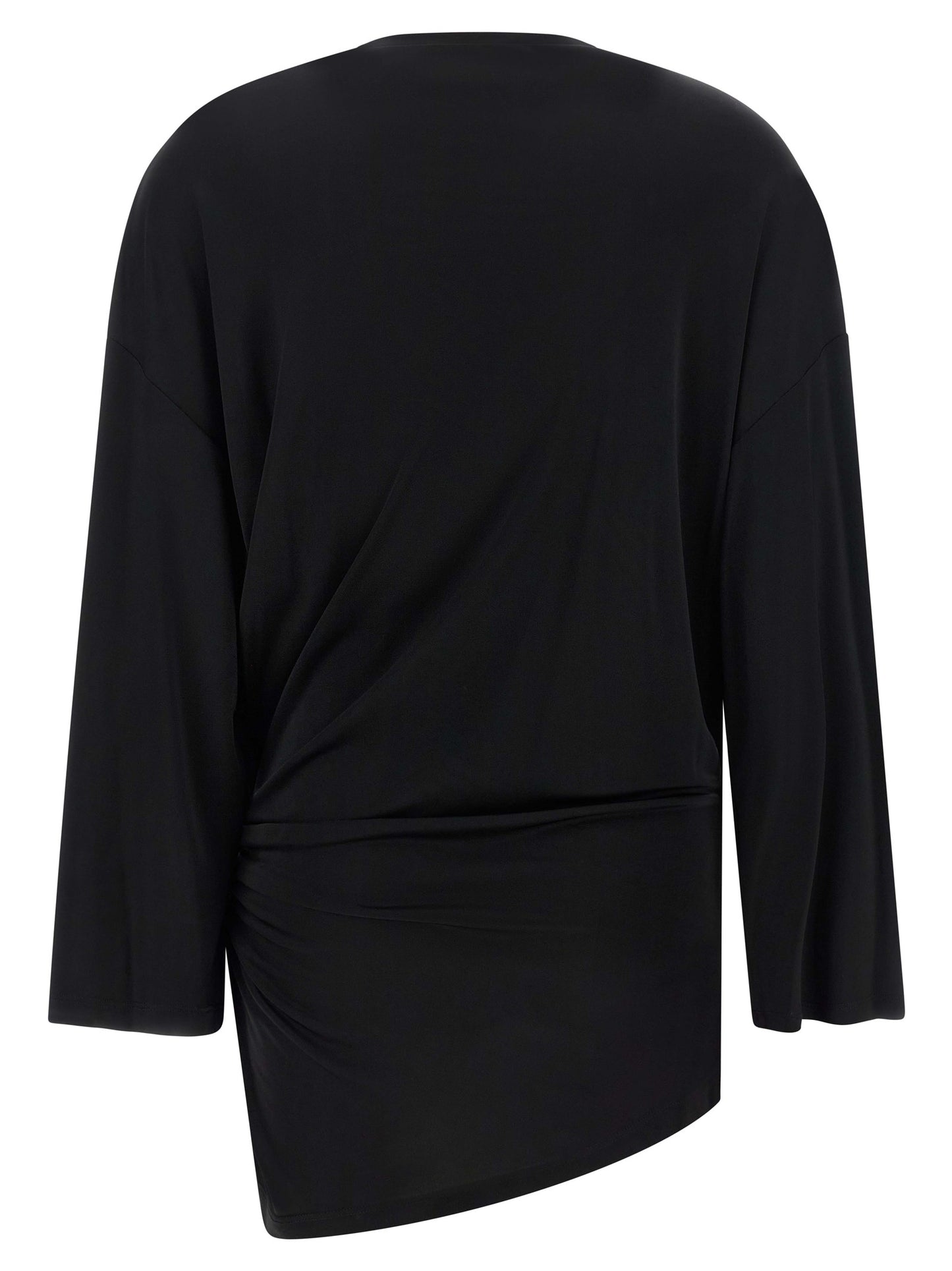 The Attico Black Viscose Short Dress