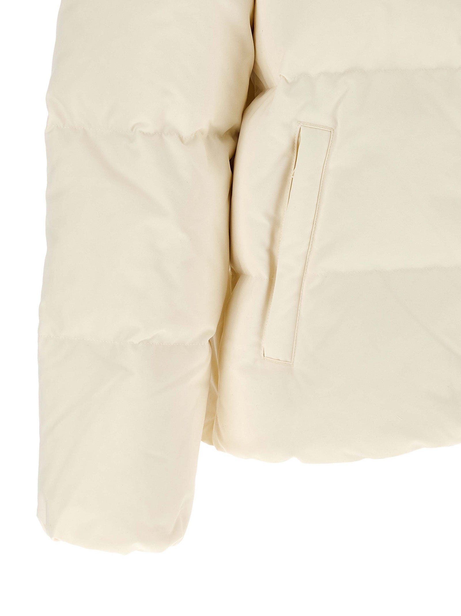 Hooded Overcoat by Polo Ralph Lauren for women in polyester & duck down ivory & white features a contemporary silhouette showcasing a contemporary and refined pockets, hooded & insulated for a sophisticated finish.