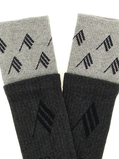 Socks by The Attico for women in cotton dark-gray, gray, light-grey & patterned presents a perennial silhouette, artfully capturing the refined essence of the perennial Women's Cotton Socks design with a perennial finish.