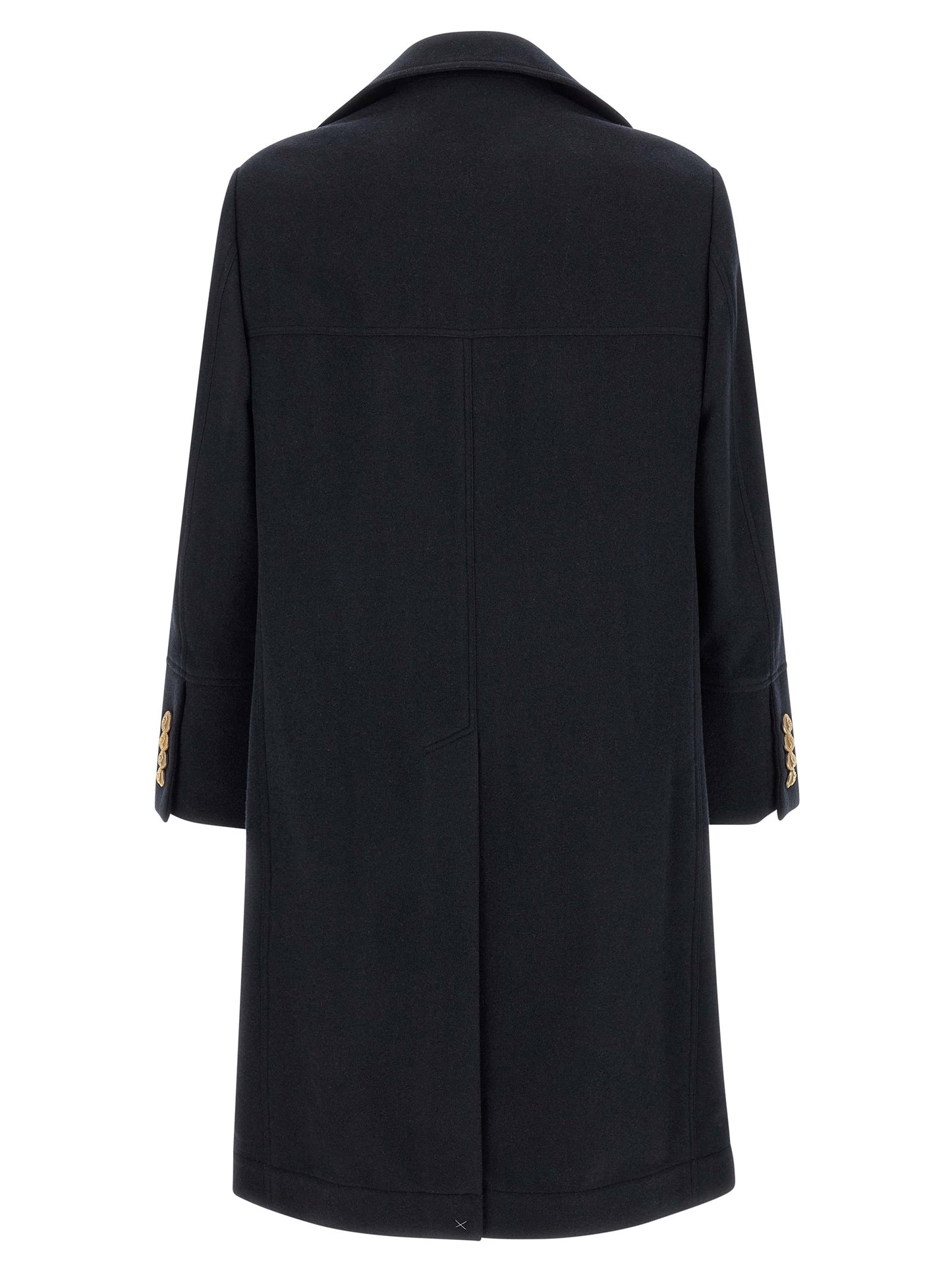 Overcoat by Brunello Cucinelli for men in cashmere gold & navy features an satoral silhouette, showcasing a sophisticated and satoral pockets for a premium, timeless look.