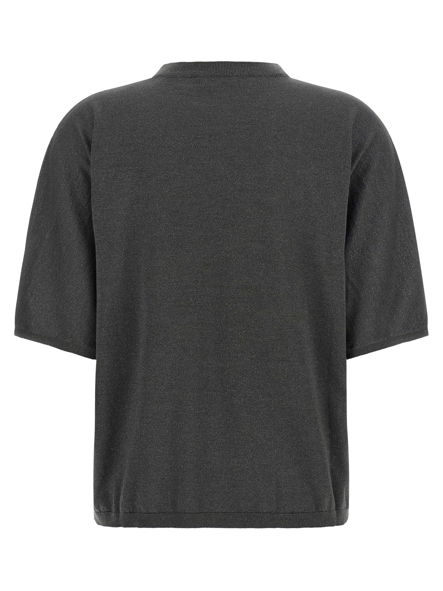 Cardigan by Brunello Cucinelli for women in cashmere silk dark-gray & gray features a nuanced silhouette with a refined crew neckline and nuanced detailing for a sophisticated look.