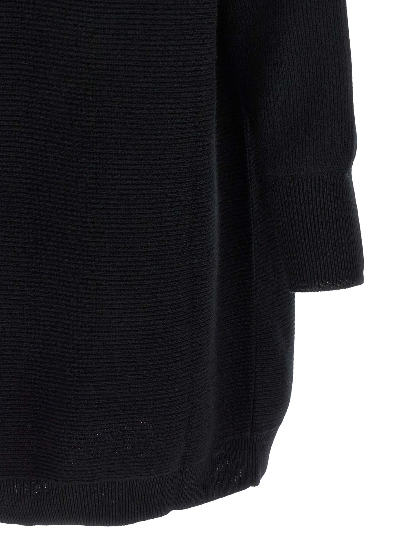 Dress by Brunello Cucinelli for women in silk cashmere virgin wool black showcases a striking silhouette, elegantly detailed with a , refined , and a striking short mini for a striking finish.