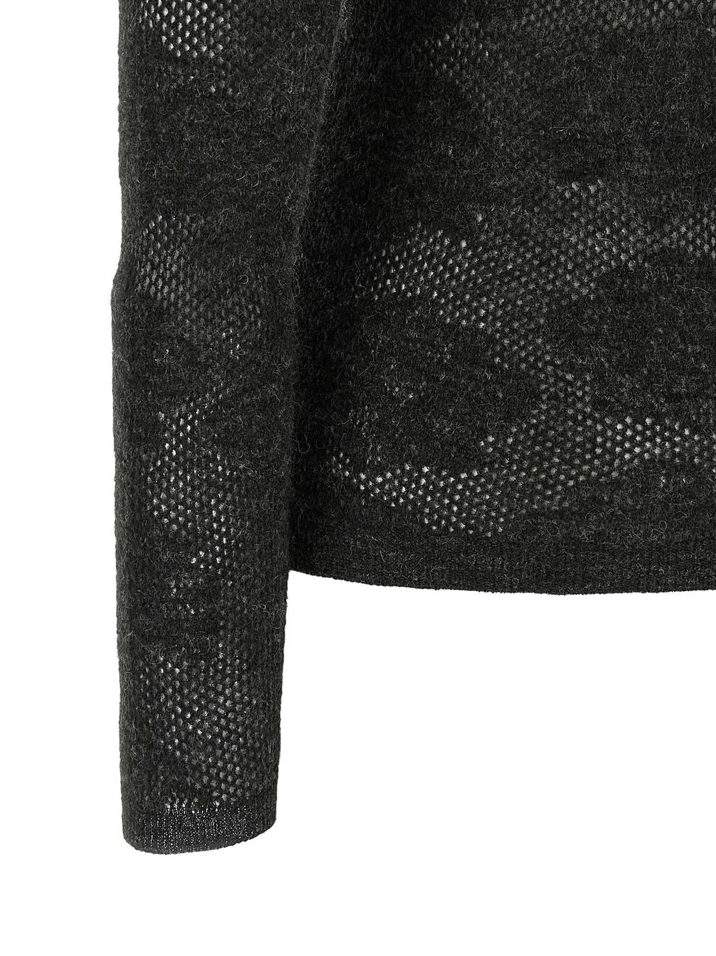 Cardigan by Brunello Cucinelli for women in silk & alpaca wool gray, transparent & floral features a dramatic silhouette, showcasing a sophisticated and dramatic detail for a timeless, premium look.