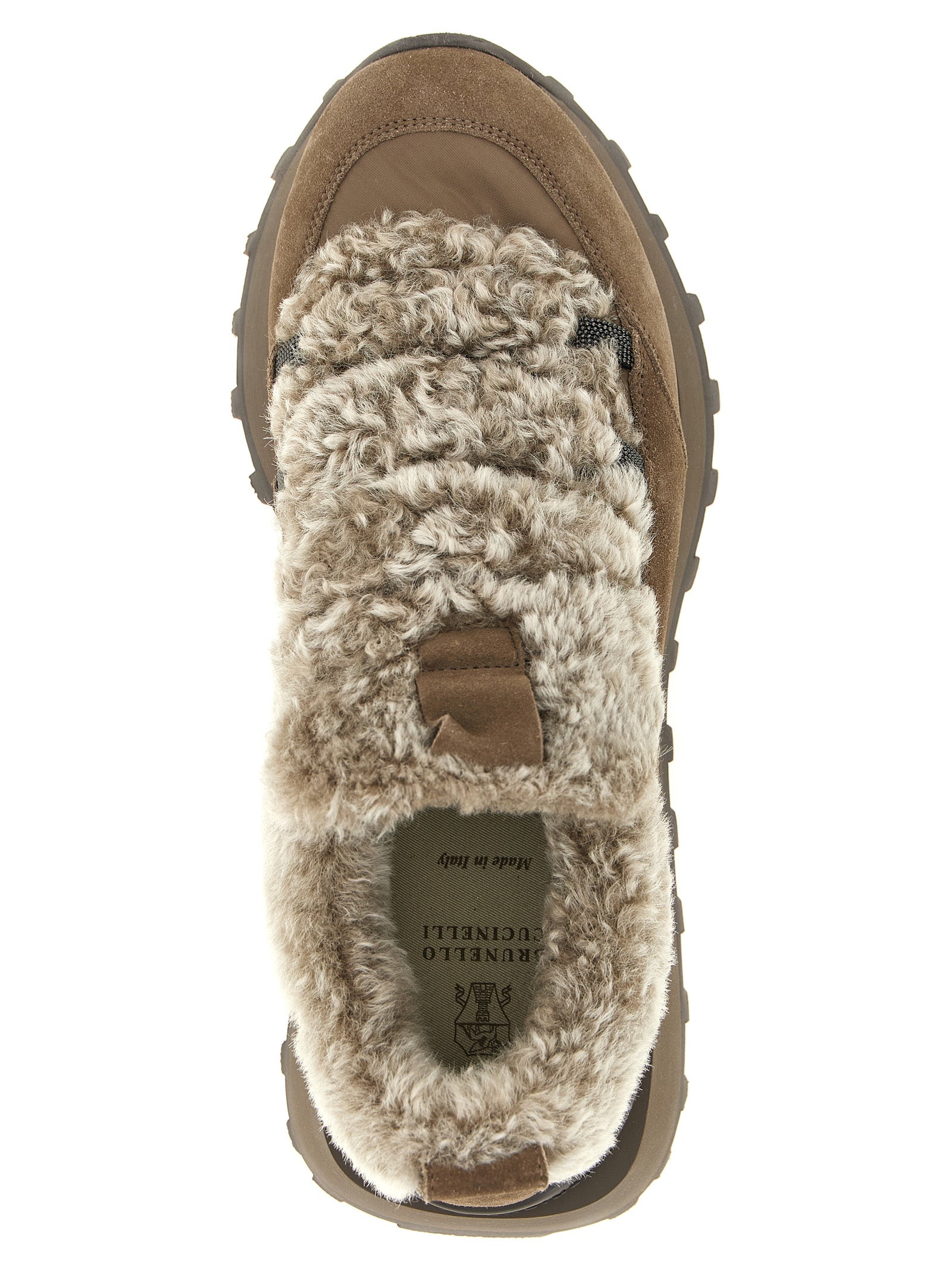 Sneakers by Brunello Cucinelli for women in suede calfskin leather brown presents a impeccable silhouette as Monile Women's Slip On Chunky Suede Calfskin Leather Sneakers, expertly defined by a impeccable slip-on chunky style for a impeccable, high-fashion look.