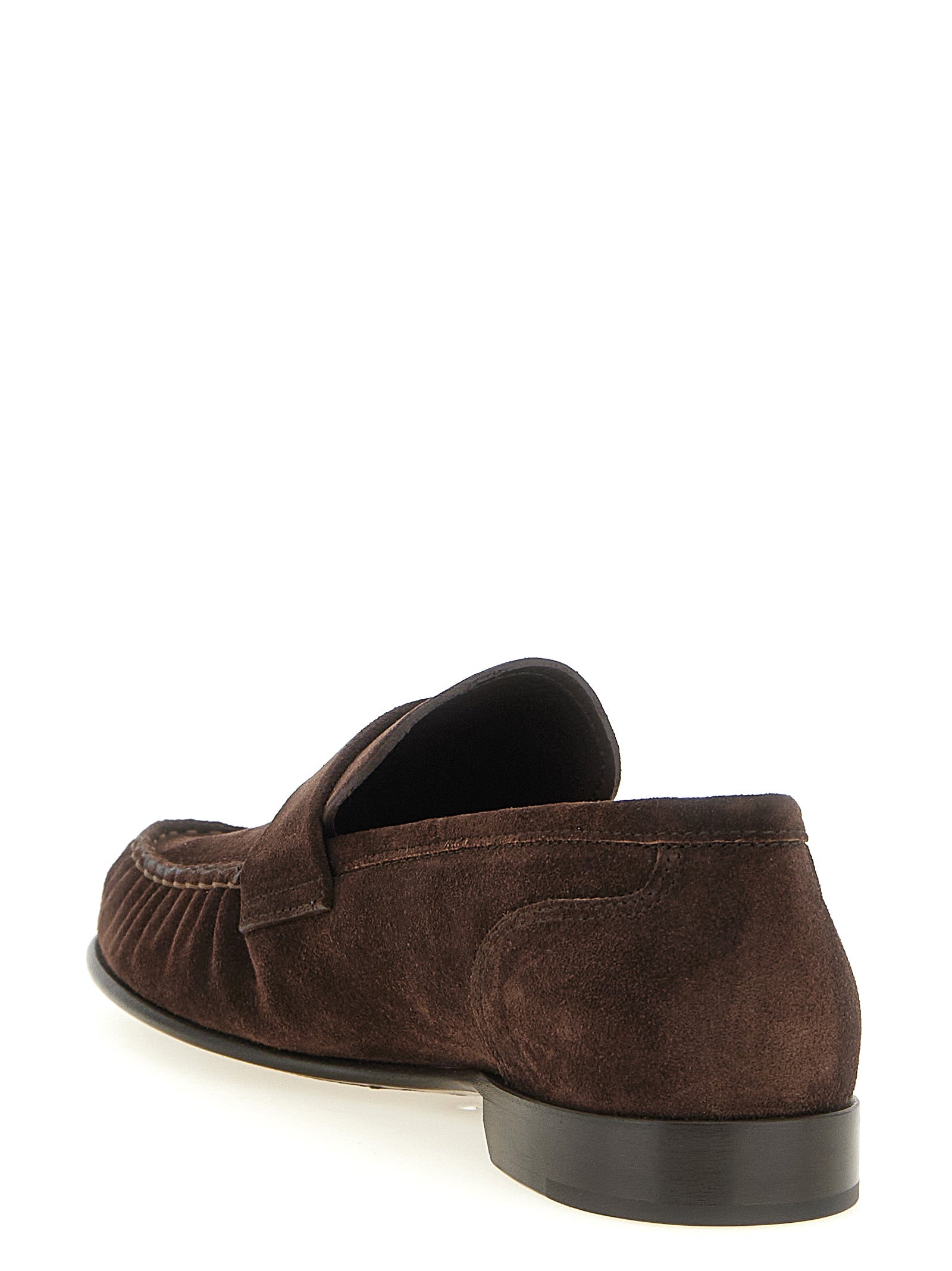 This Flat Moccasin Moccasins Loafer Slip-On Shoes by Jimmy Choo for women in suede leather brown, gold & monogram features an exquisite silhouette from the Women's Suede Leather Flat Moccasin Moccasins Loafer Slip-On Shoes collection, defined by a sophisticated flat and elegant .
