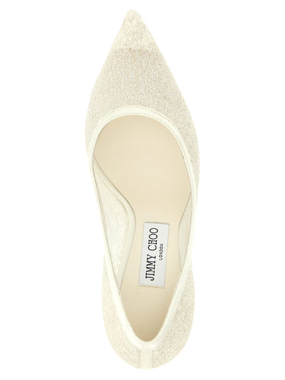 High-Heel Stiletto Pumps Heels by Jimmy Choo for women in leather & silk and ivory, transparent & white showcases a effortlessly elegant silhouette as Women's Leather & Silk High-Heel Stiletto Pumps Heels, featuring a effortlessly elegant stiletto high-heel and a effortlessly elegant pointed toe style for an elegant look.