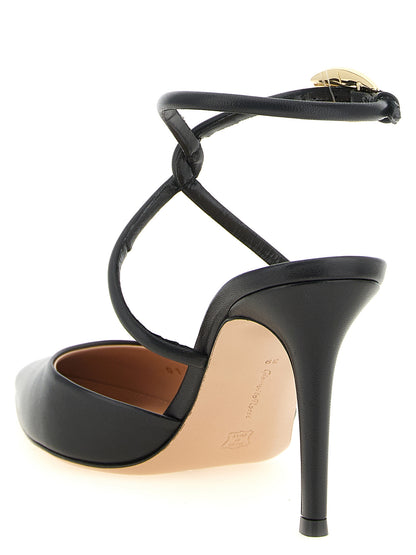 High-Heel Stiletto Pumps Heels by Gianvito Rossi for women in nappa lamb leather black & gold features an captivating silhouette, showcasing the elegant Women's Nappa Lamb Leather High-Heel Stiletto Pumps Heels design with a stiletto high-heel and a sophisticated .