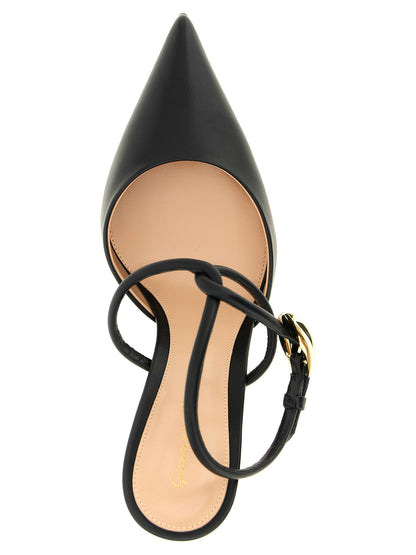 High-Heel Stiletto Pumps Heels by Gianvito Rossi for women in nappa lamb leather black & gold features a effortlessly chic Women's Nappa Lamb Leather High-Heel Stiletto Pumps Heels design with a sophisticated stiletto high-heel and elegant .