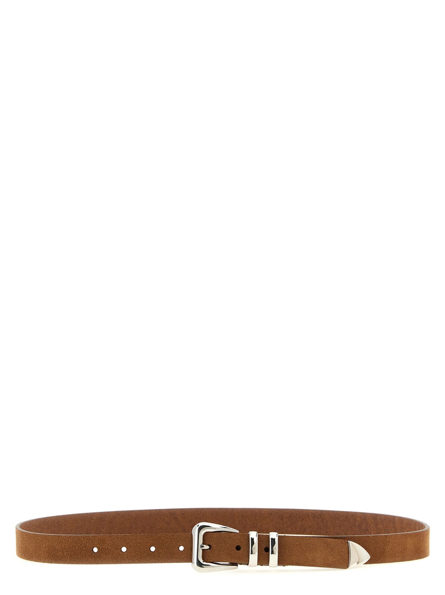 Belt by Brunello Cucinelli for men in suede calfskin leather brown & silver features an distinguished design, perfectly showcasing the sophisticated craftsmanship of this distinguished Suede Calfskin Leather Belt.