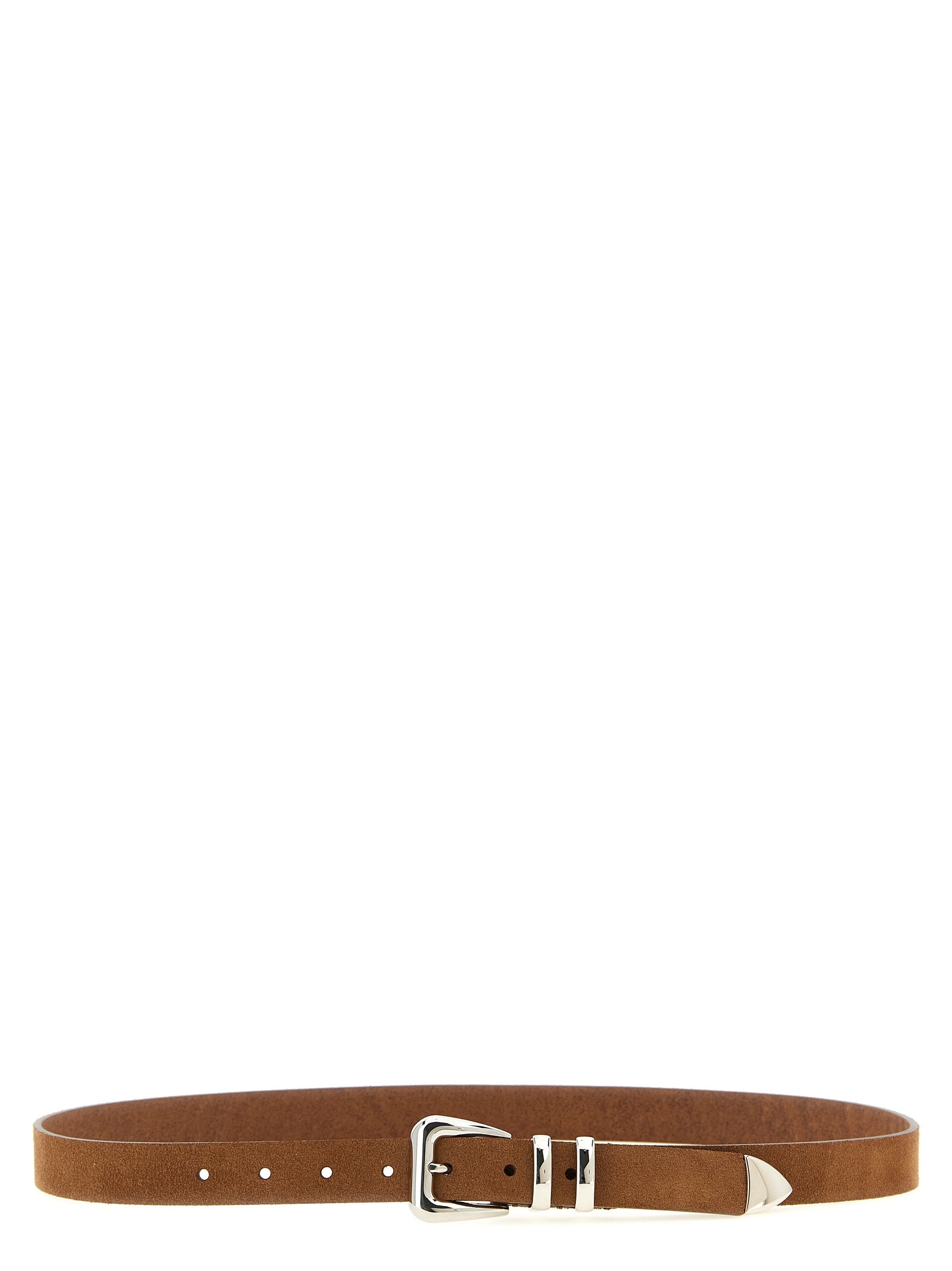 Belt by Brunello Cucinelli for men in suede calfskin leather brown & silver features an distinguished design, perfectly showcasing the sophisticated craftsmanship of this distinguished Suede Calfskin Leather Belt.