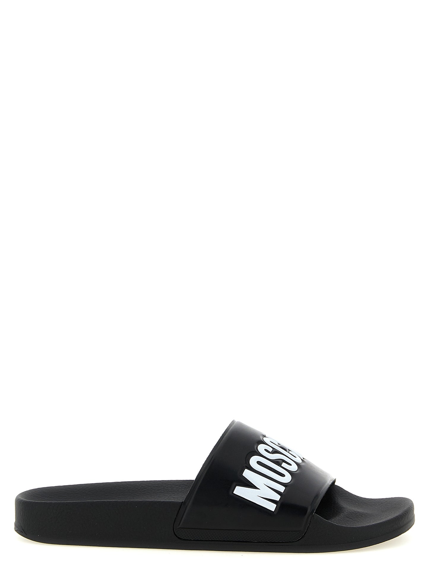 Flat Shoes by Moschino for men in pvc bicolour showcases a resplendent Men's PVC Flat Shoes aesthetic, defined by its resplendent and elegant flat.