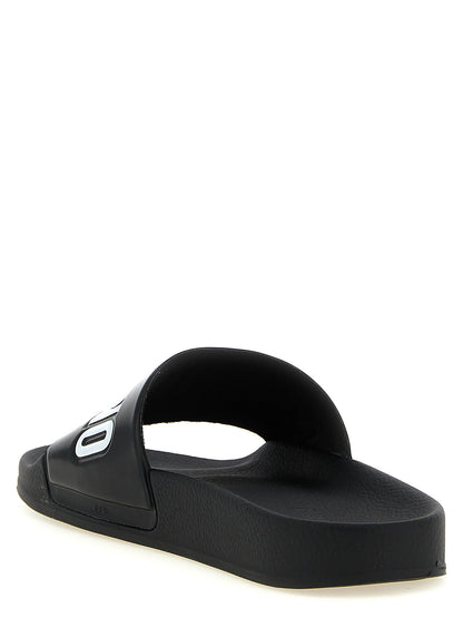Flat Shoes by Moschino for men in pvc bicolour features an dynamic silhouette from the Men's PVC Flat Shoes collection, defined by a dynamic and flat for a dynamic look.