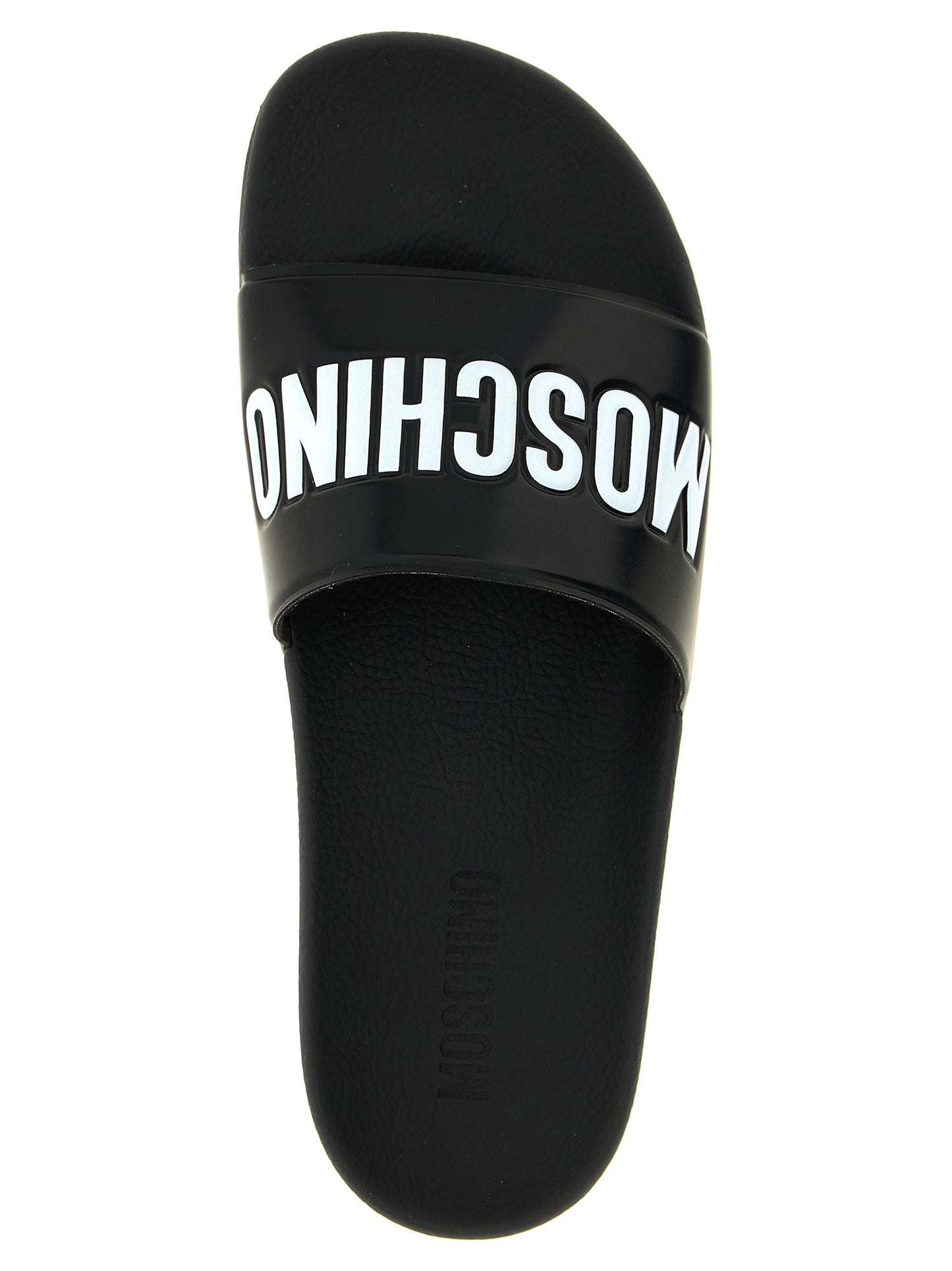 Flat Shoes by Moschino for men in pvc bicolour features an ergonomic silhouette, perfectly showcasing Men's PVC Flat Shoes with its distinct flat and elegant .