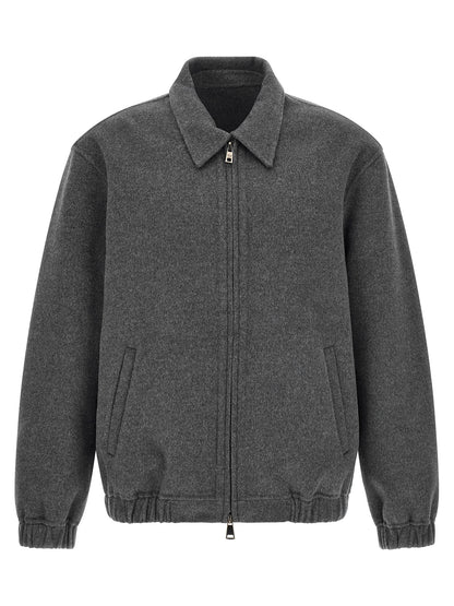 Overcoat by GIORGIO BRATO for men in cashmere wool gray presents a luxurious silhouette, showcasing a luxurious shirt-collar neckline and sophisticated pockets for a premium, luxurious look.
