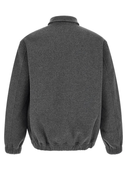 Overcoat by GIORGIO BRATO for men in cashmere wool gray showcases a enveloping silhouette, detailed with distinctive pockets and a enveloping shirt-collar neckline.