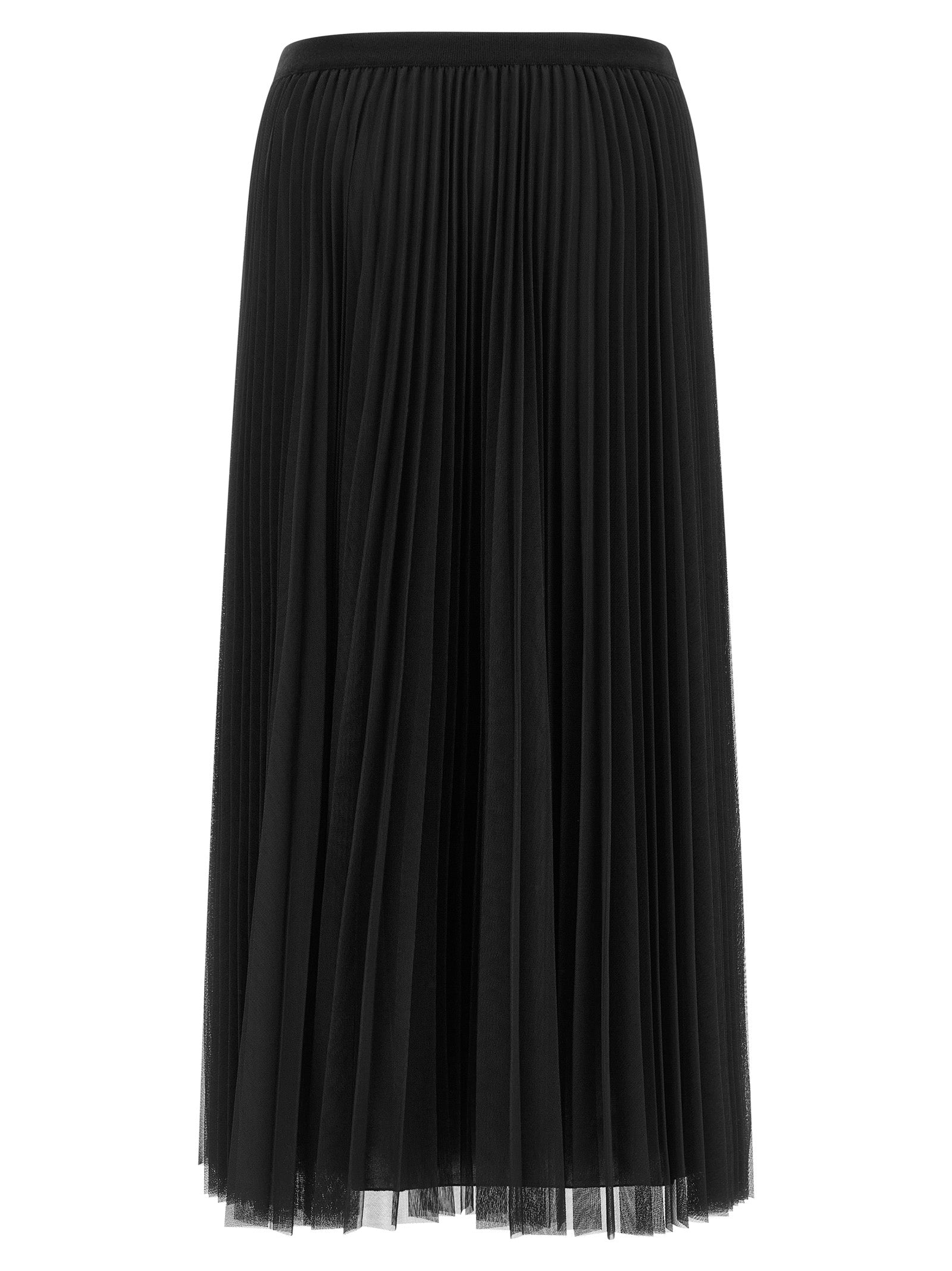 Skirt by Fabiana Filippi for women in polyester blue & transparent features a contoured silhouette from the Play Women's Pleated Polyester Midi Skirt collection, characterized by its contoured midi for a contoured finish.