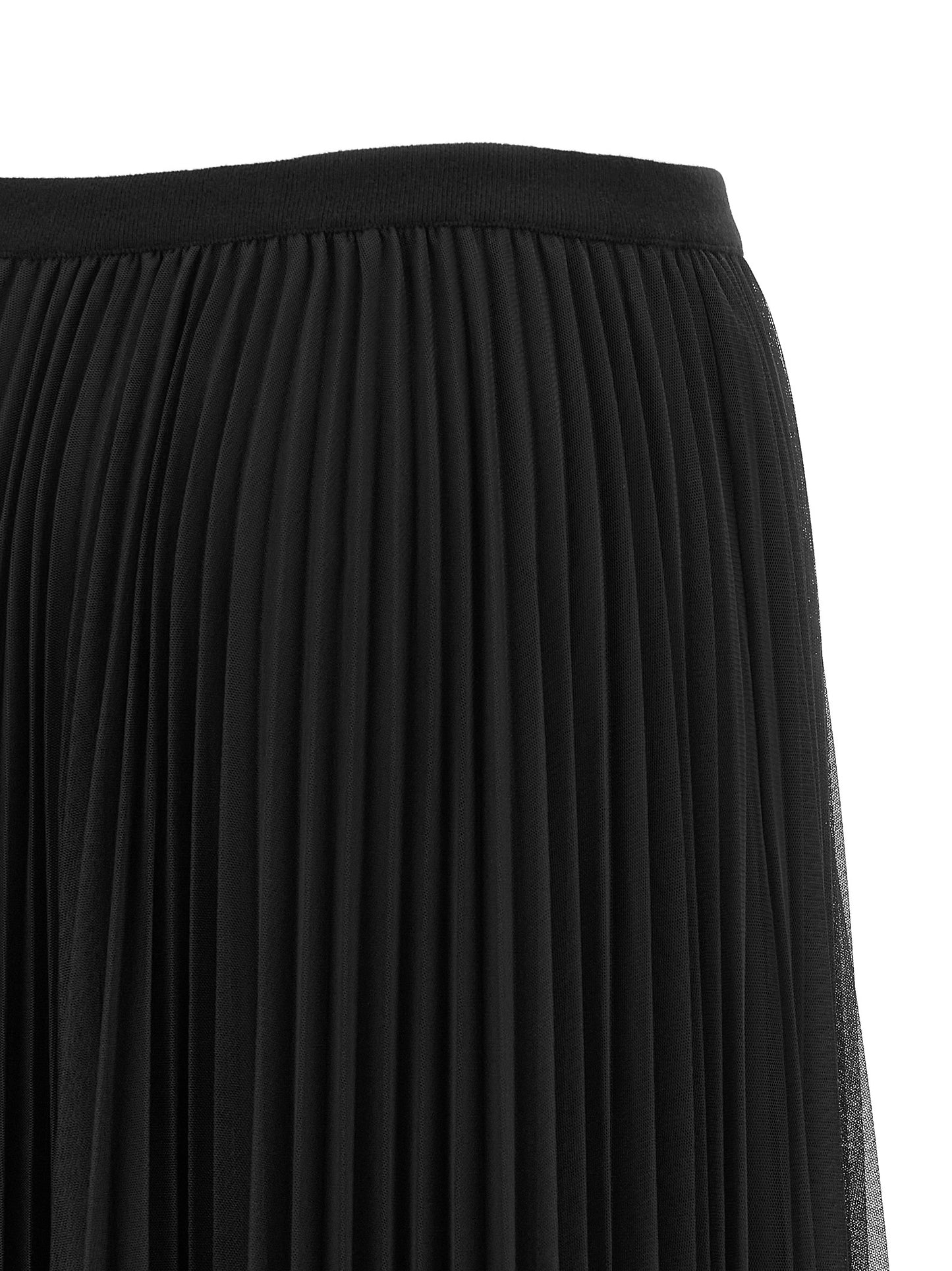Skirt by Fabiana Filippi for women in polyester blue & transparent features a sublime silhouette, showcasing the sublime design of the Play Women's Pleated Polyester Midi Skirt in a sophisticated midi.