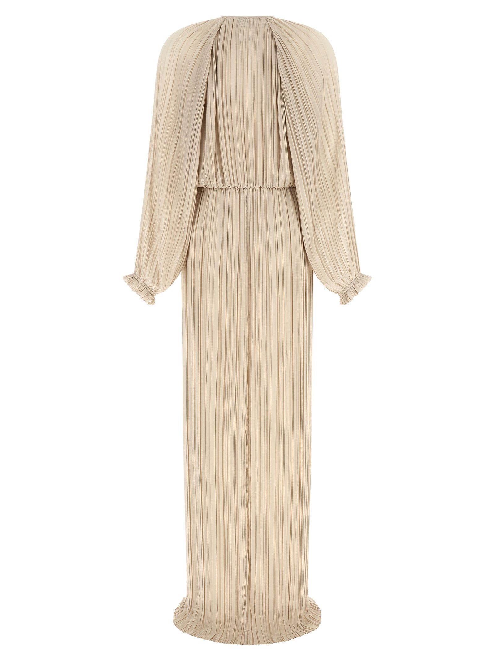 Dress by Fabiana Filippi for women in polyester beige, gold & sand features an eye catching silhouette with a sophisticated , elegant , and a refined long for a eye catching aesthetic.