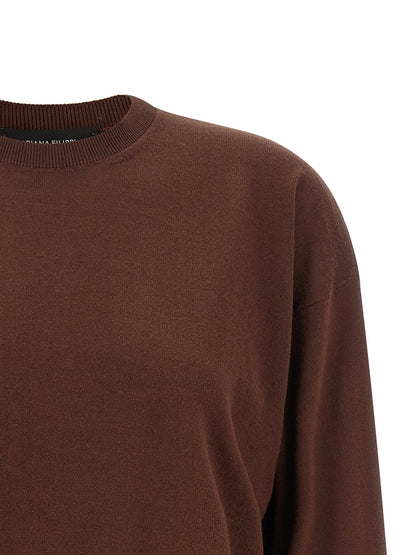 Cardigan by Fabiana Filippi for women in virgin wool & cotton brown features an crisp silhouette, showcasing a sophisticated round neckline and detail for a truly crisp finish.