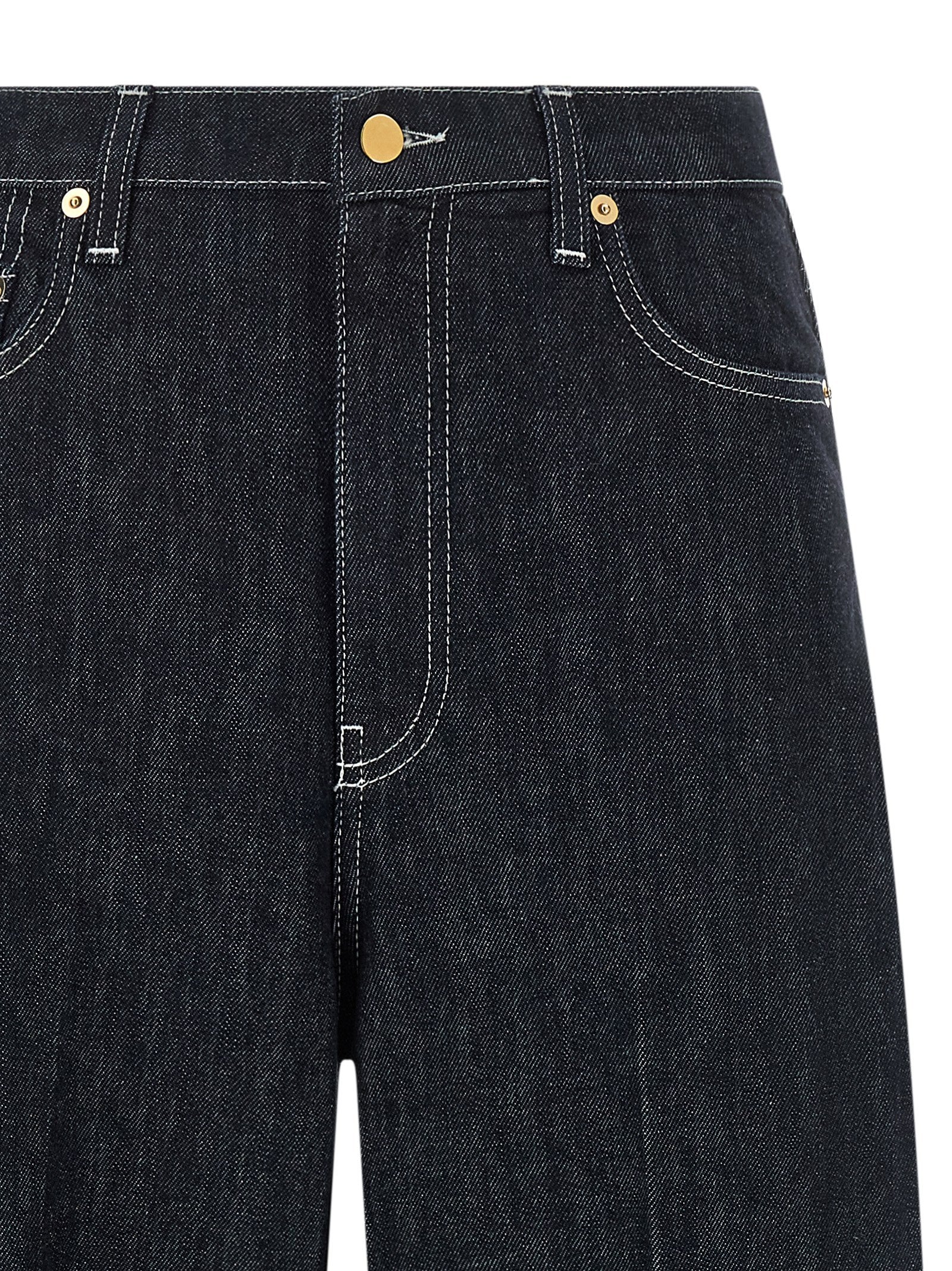 Jeans by Fabiana Filippi for women in denim cotton blue, indigo & signature presents a refined pantology silhouette, artfully defined by a refined pantology relaxed-fit, long, and a sophisticated .