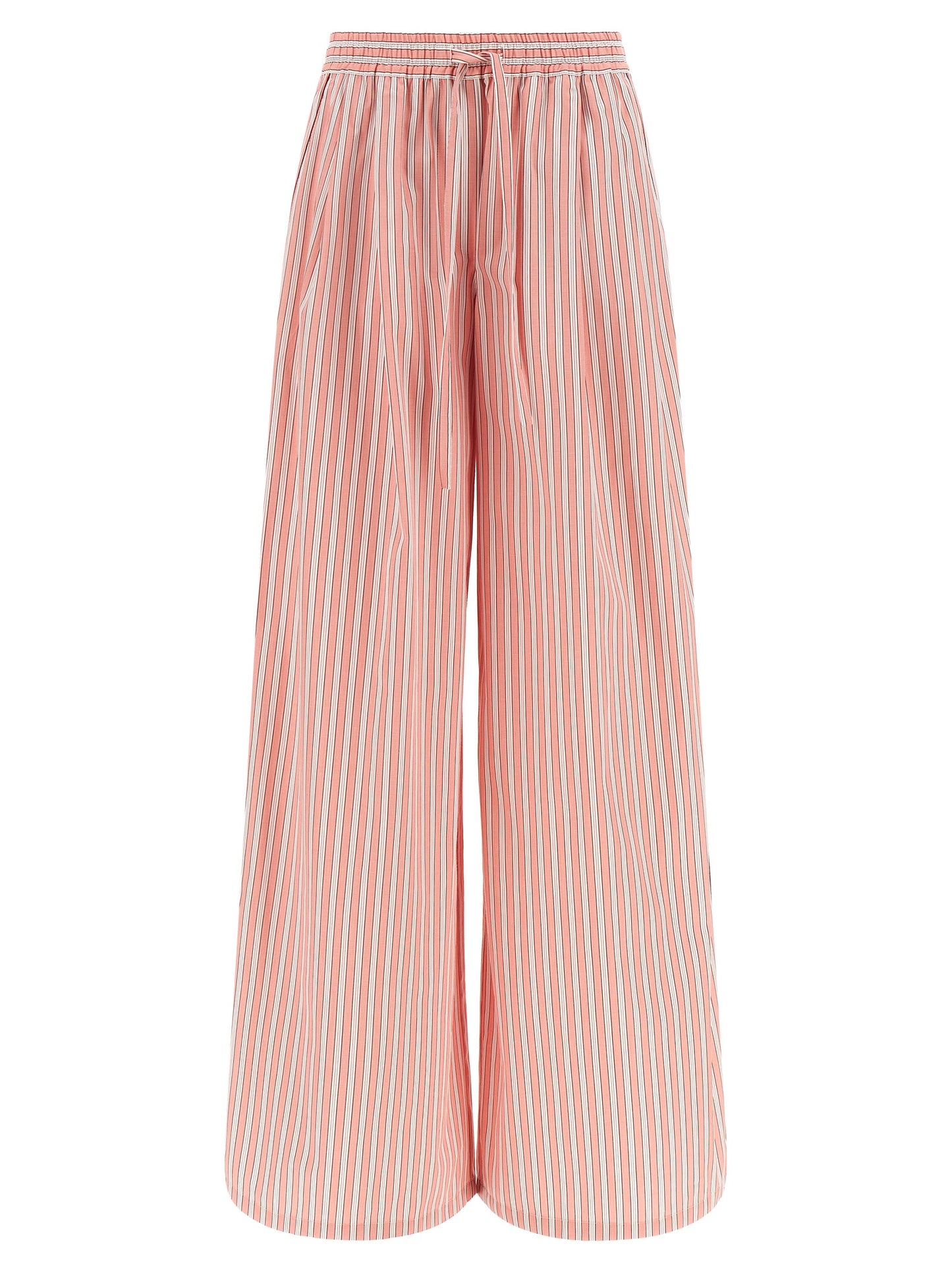 Pajamas by Dolce & Gabbana for women in cotton & silk multicolor, pink & striped features an ethereal silhouette, artfully capturing the ethereal aesthetic of Women's Cotton & Silk Pajamas with a focus on refined comfort.