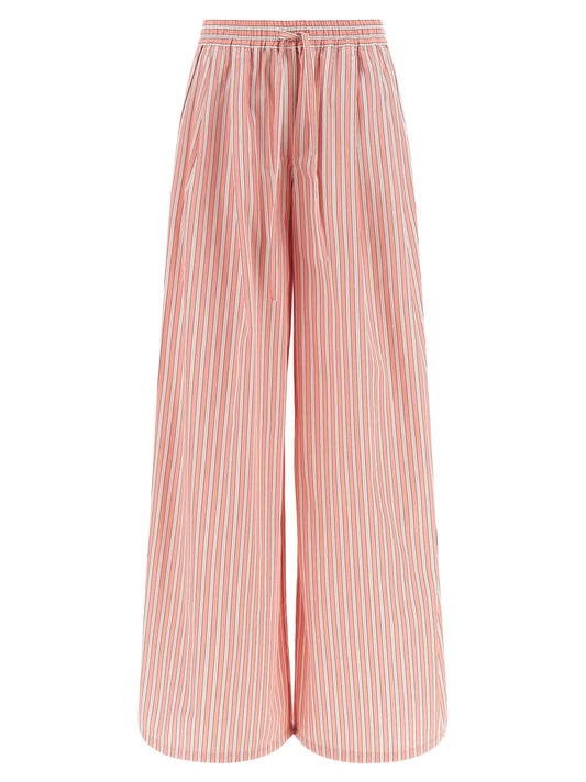 Pajamas by Dolce & Gabbana for women in cotton & silk multicolor, pink & striped features an ethereal silhouette, artfully capturing the ethereal aesthetic of Women's Cotton & Silk Pajamas with a focus on refined comfort.