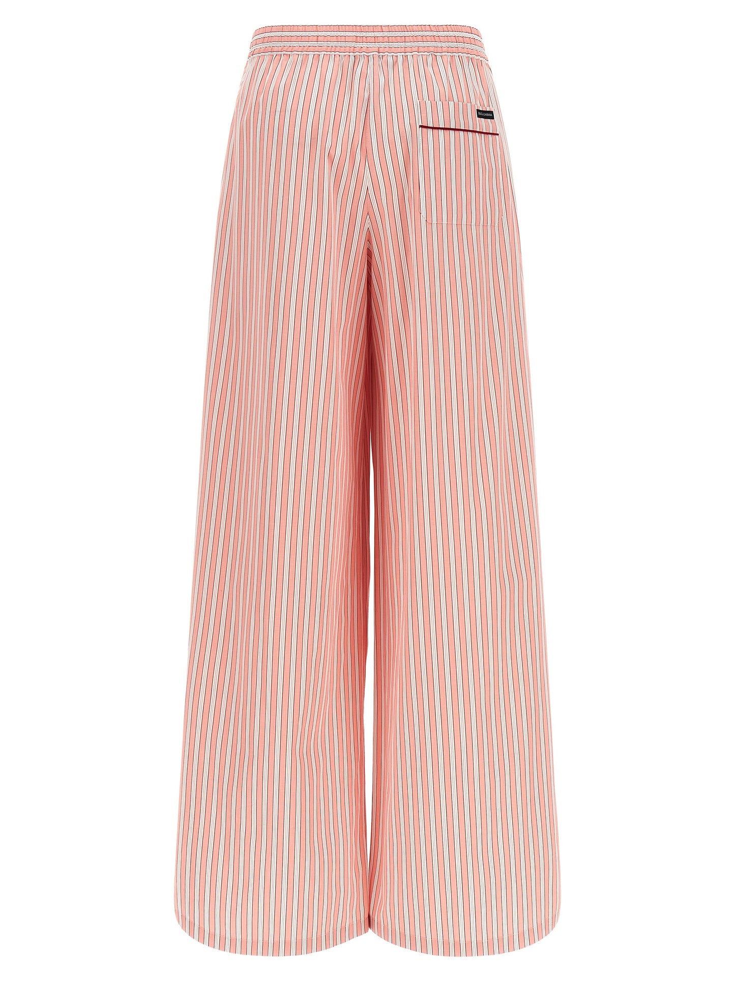 Pajamas by Dolce & Gabbana for women in cotton & silk multicolor, pink & striped features a avant-garde silhouette, artfully capturing the essence of the avant-garde Women's Cotton & Silk Pajamas design for a sophisticated and relaxed look.