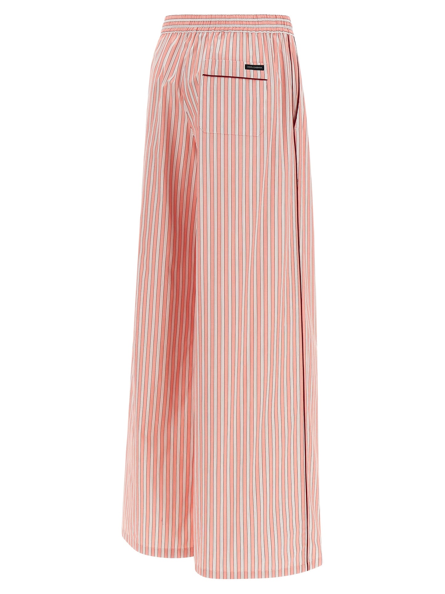 Pajamas by Dolce & Gabbana for women in cotton & silk multicolor, pink & striped features an fluid silhouette, showcasing the fluid design of this Women's Cotton & Silk Pajamas for a sophisticated look.