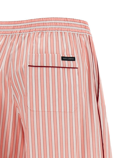 Pajamas by Dolce & Gabbana for women in cotton & silk multicolor, pink & striped features an sumptuous silhouette that defines the luxurious Women's Cotton & Silk Pajamas design.