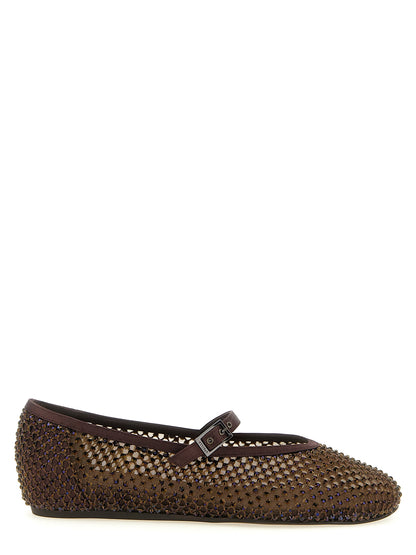 Ballet Flat Shoes by LE SILLA for women in polyamide polyester & viscose brown presents a effortless chic silhouette, showcasing the Play Women's Polyamide Polyester & Viscose Ballet Flat Shoes design with a effortless chic and for a sophisticated look.