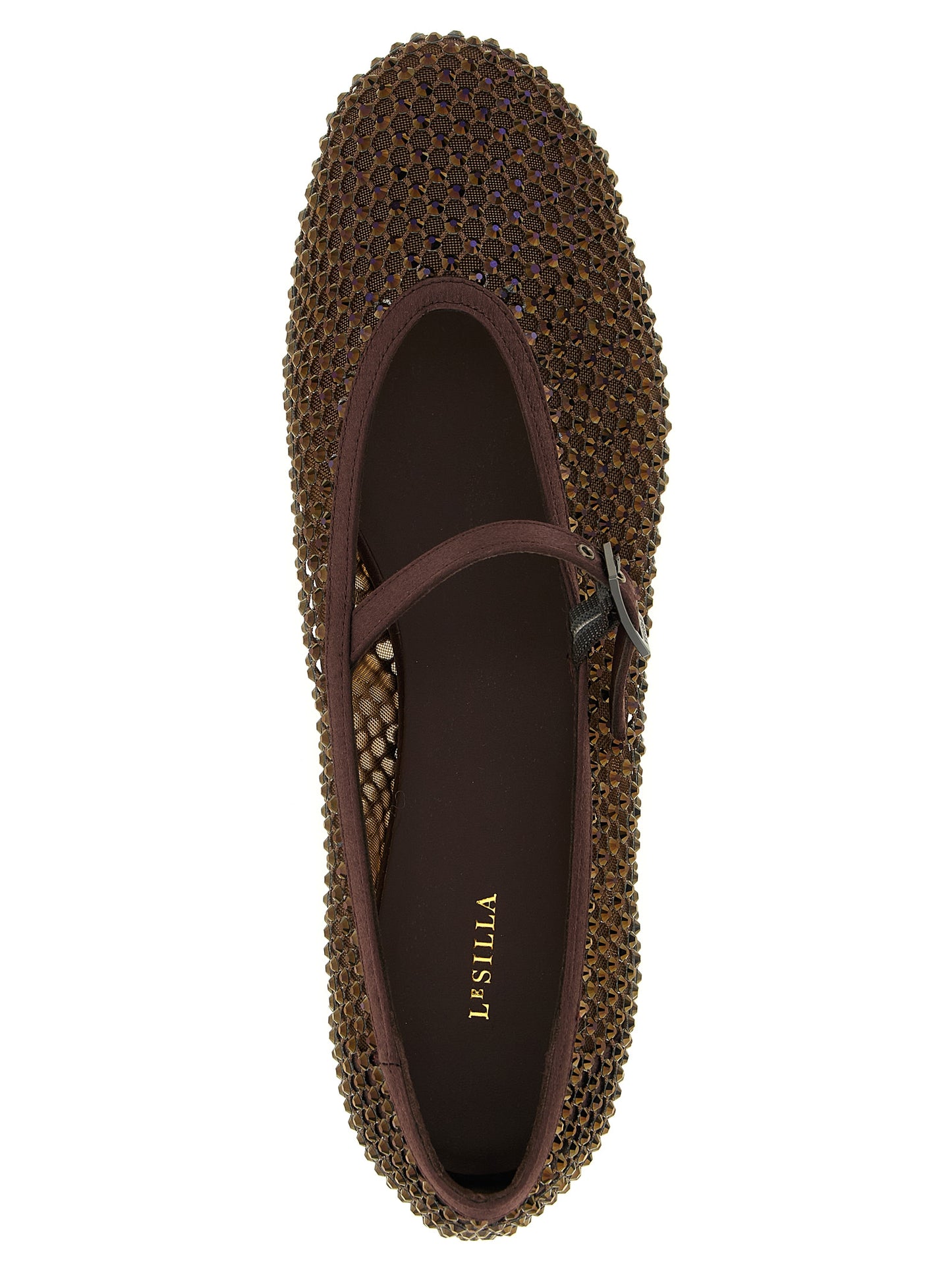 Ballet Flat Shoes by LE SILLA for women in polyamide polyester & viscose brown showcases a dynamic silhouette, artfully capturing Play Women's Polyamide Polyester & Viscose Ballet Flat Shoes through its distinctive and elegant .