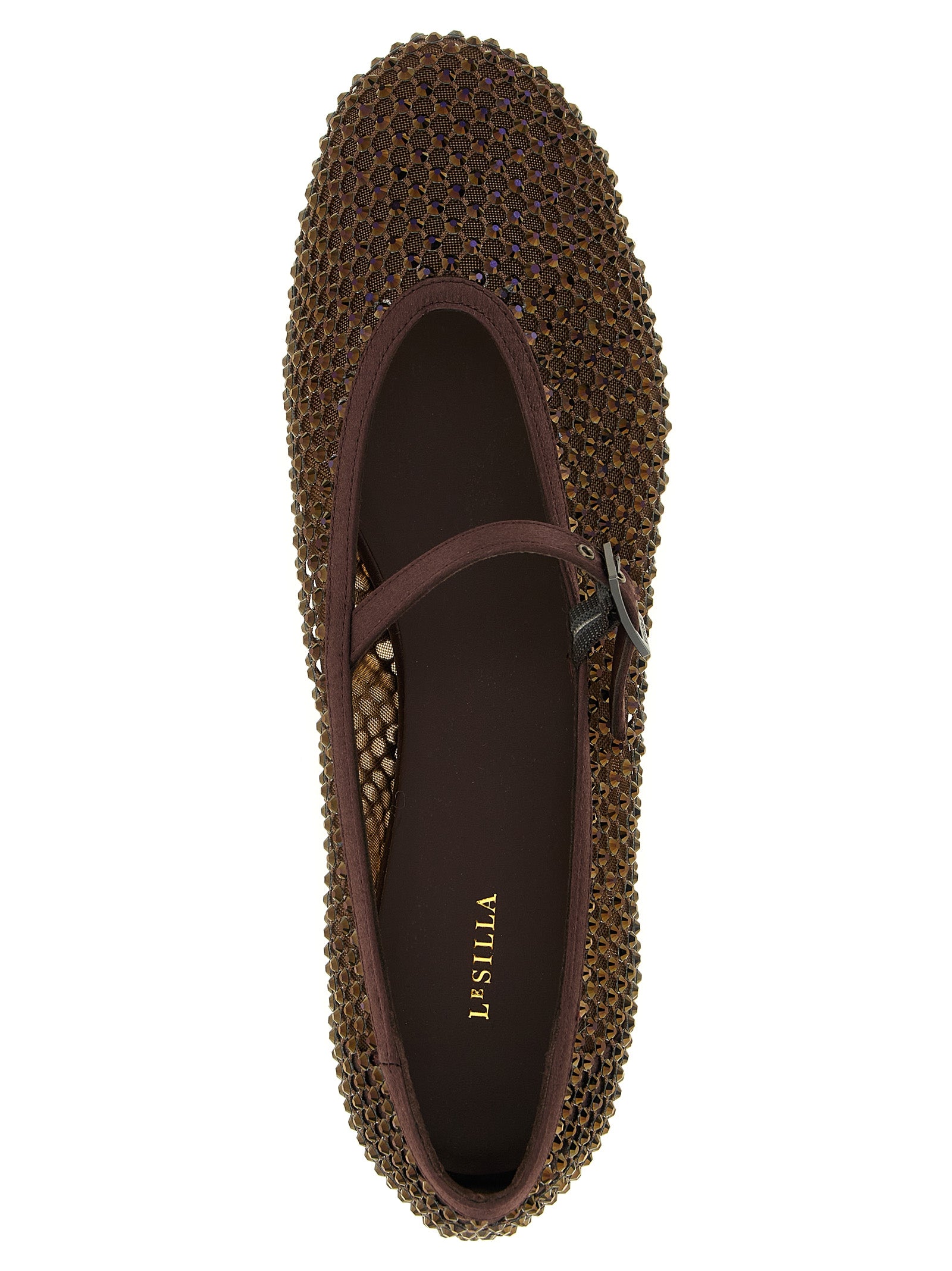 Ballet Flat Shoes by LE SILLA for women in polyamide polyester & viscose brown showcases a dynamic silhouette, artfully capturing Play Women's Polyamide Polyester & Viscose Ballet Flat Shoes through its distinctive and elegant .