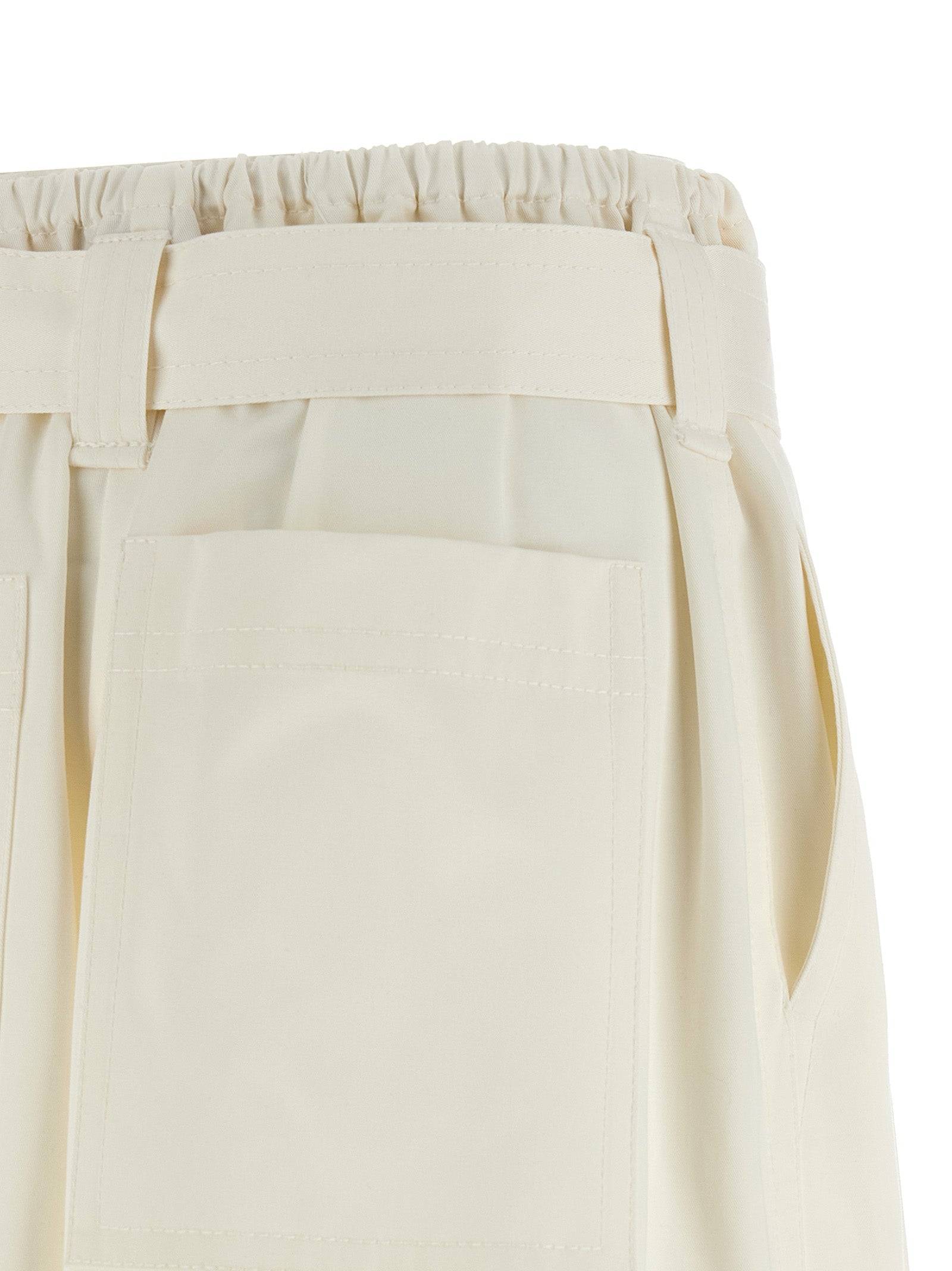 Bermuda Shorts by Zimmermann for women in cotton white presents a contemporary silhouette, showcasing a contemporary wide with a refined short and elegant .
