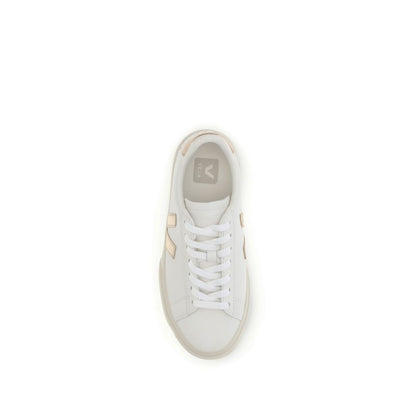 Sneakers by Veja for women in bos taurus calf leather white presents a sumptuous silhouette, artfully capturing the essence of the Women's Low Top Bos Taurus Calf Leather Sneakers with its sumptuous low-top style design.